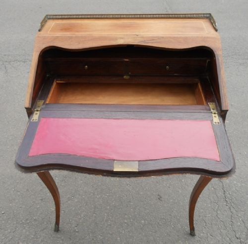 VICTORIAN WALNUT LADIES WRITING BUREAU - ADDITIONAL PHOTO 10