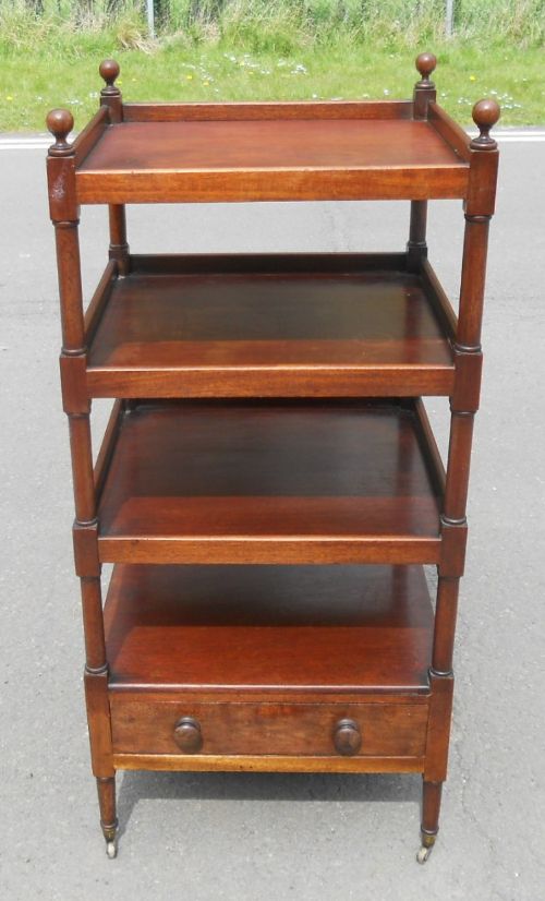 Georgian Mahogany Four Tier Whatnot Stand