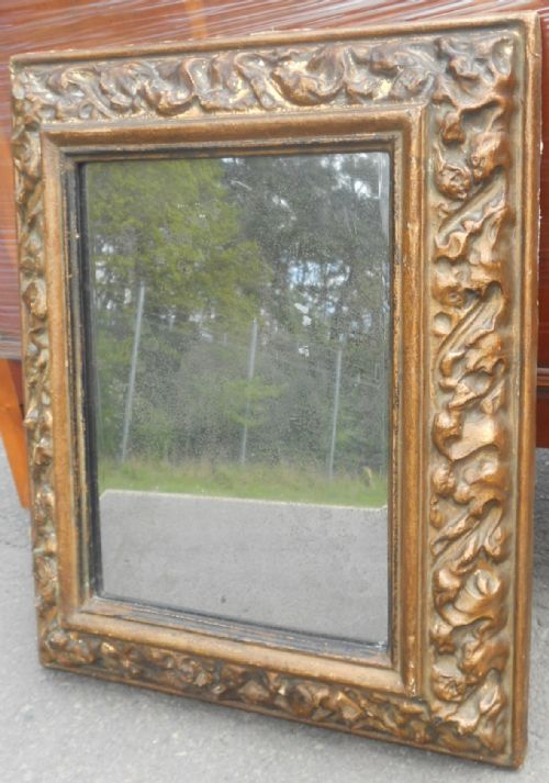 GILT FRAMED HANGING WALL MIRROR - ADDITIONAL PHOTO 7