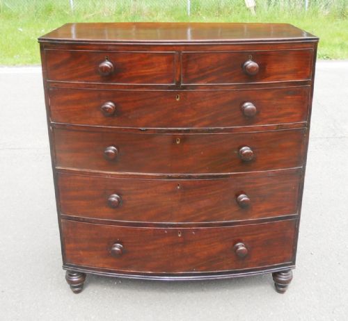Regency Large Mahogany Bowfront Chest of Drawers