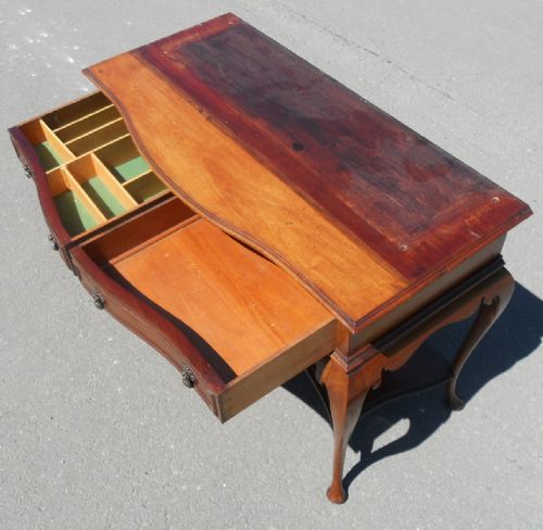 EDWARDIAN MAHOGANY CHINA DISPLAY CABINET - ADDITIONAL PHOTO 12