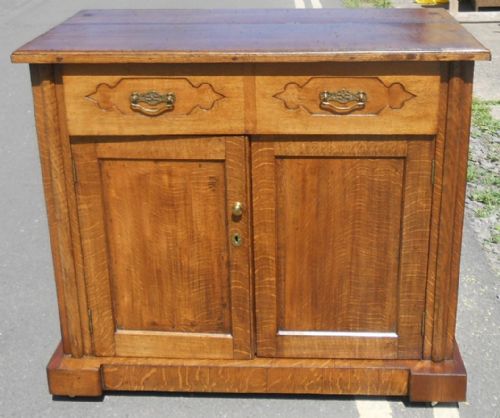Victorian Oak Cupboard Sideboard