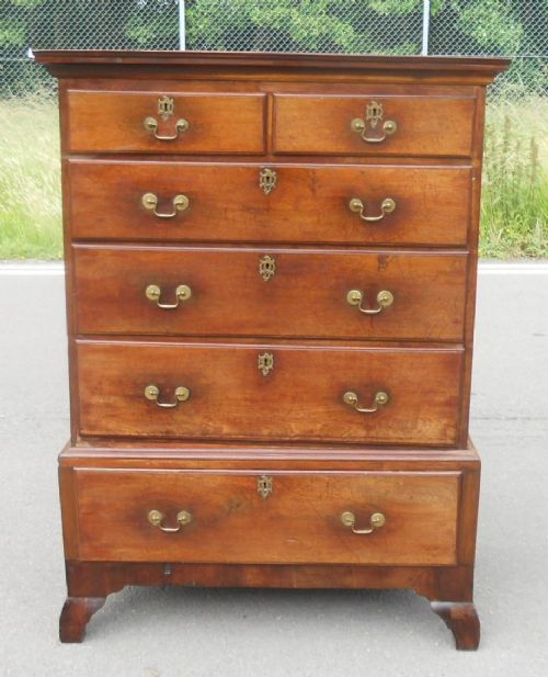 Georgian Mahogany Small Chest on Chest