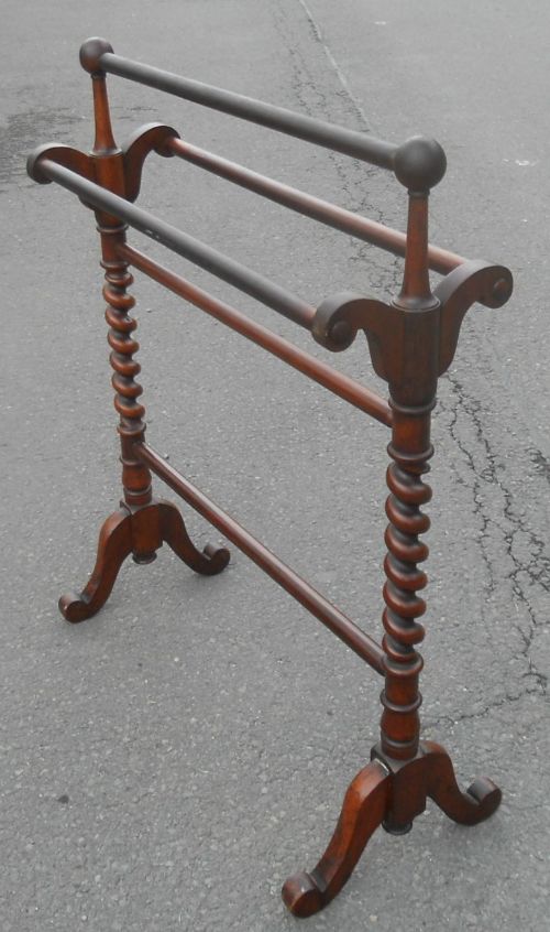 Victorian Mahogany Five Bar Towel Rail