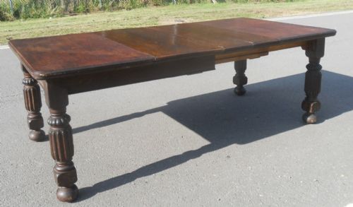 EDWARDIAN OAK EXTENDING DINING TABLE SEAT TEN - ADDITIONAL PHOTO 1