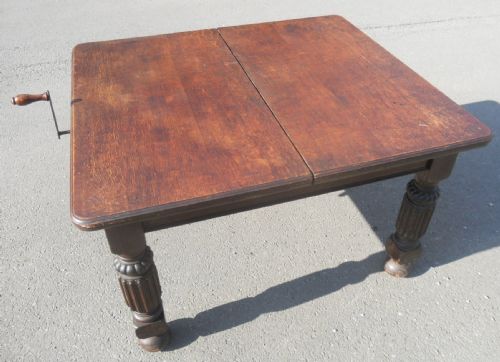 EDWARDIAN OAK EXTENDING DINING TABLE SEAT TEN - ADDITIONAL PHOTO 5