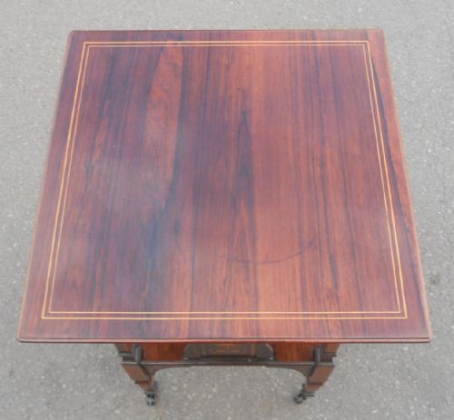 EDWARDIAN INLAID ROSEWOOD OCCASIONAL TABLE - ADDITIONAL PHOTO 2