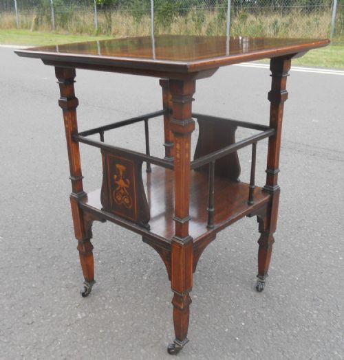 EDWARDIAN INLAID ROSEWOOD OCCASIONAL TABLE - ADDITIONAL PHOTO 3