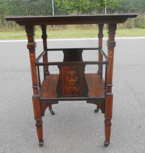 EDWARDIAN INLAID ROSEWOOD OCCASIONAL TABLE - ADDITIONAL PHOTO 4