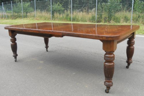 fig 1. Edwardian Oak Extending Dining Table to Seat Eight