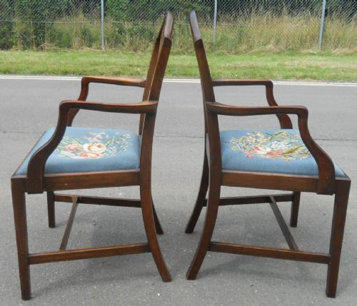 SET OF SEVEN GEORGIAN STYLE SHIELD BACK MAHOGANY DINING CHAIRS - ADDITIONAL PHOTO 5