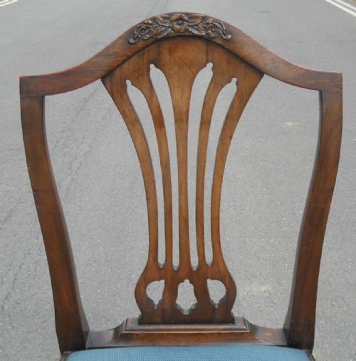 SET OF SEVEN GEORGIAN STYLE SHIELD BACK MAHOGANY DINING CHAIRS - ADDITIONAL PHOTO 8