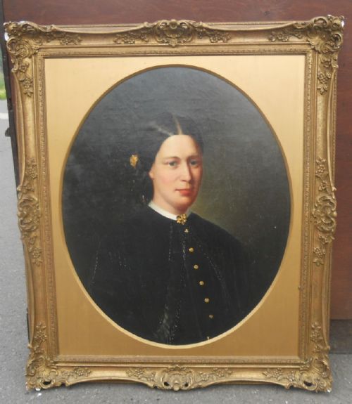 VICTORIAN PORTRAIT OIL PAINTING OF LADY BY BRYCE SMITH - ADDITIONAL PHOTO 1