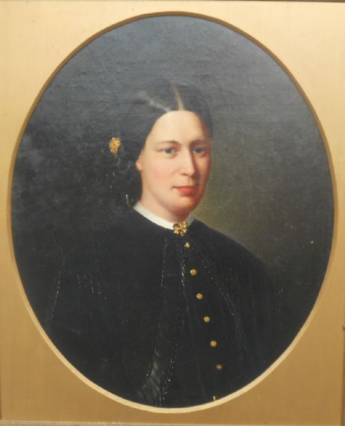 VICTORIAN PORTRAIT OIL PAINTING OF LADY BY BRYCE SMITH - ADDITIONAL PHOTO 2