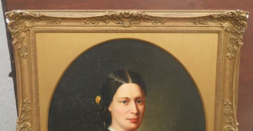 VICTORIAN PORTRAIT OIL PAINTING OF LADY BY BRYCE SMITH - ADDITIONAL PHOTO 5