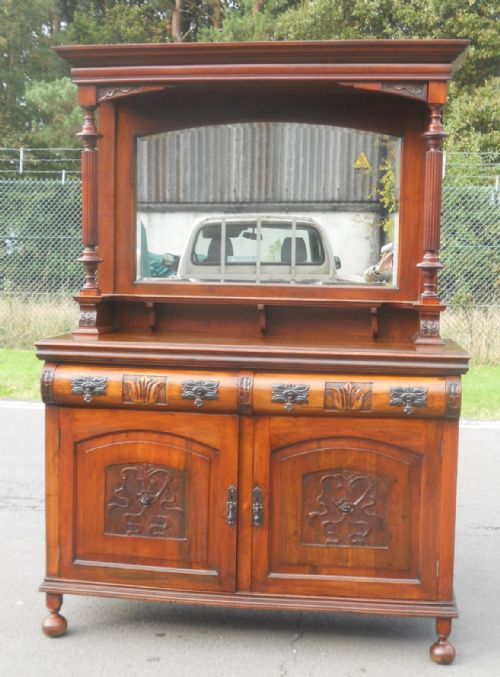 EDWARDIAN MAHOGANY MIRRORBACK SIDEBOARD - ADDITIONAL PHOTO 1