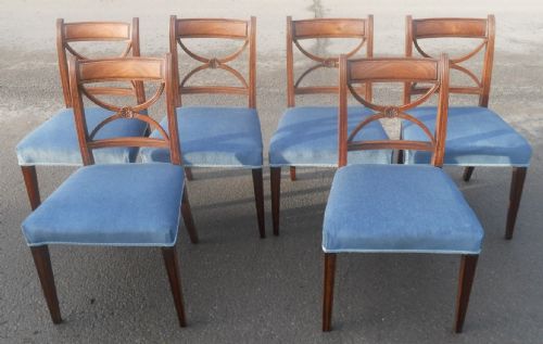 Set of Six Georgian Mahogany Dining Chairs