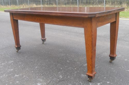 EDWARDIAN OAK BEECH KITCHEN TABLE - ADDITIONAL PHOTO 2
