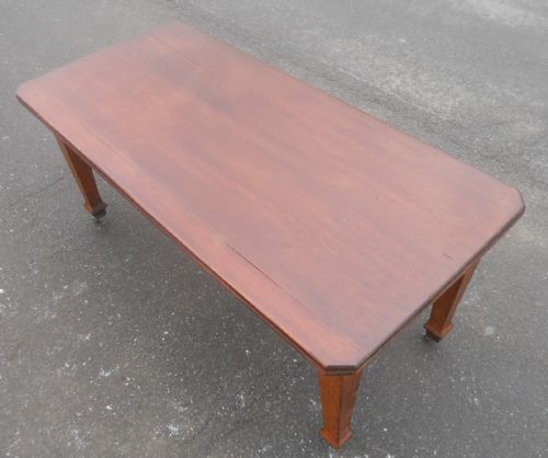 EDWARDIAN OAK BEECH KITCHEN TABLE - ADDITIONAL PHOTO 5