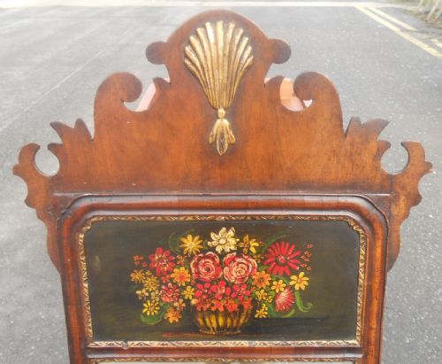 GEORGIAN STYLE WALNUT HANGING WALL MIRROR - ADDITIONAL PHOTO 3