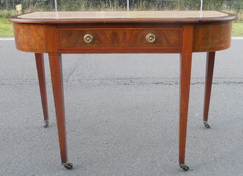 GEORGIAN MAHOGANY LEATHER TOP WRITING TABLE - ADDITIONAL PHOTO 1