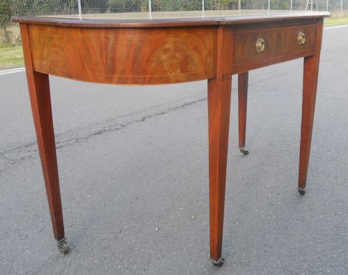 GEORGIAN MAHOGANY LEATHER TOP WRITING TABLE - ADDITIONAL PHOTO 4
