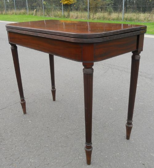 GEORGIAN MAHOGANY FOLDOVER CARD TABLE - ADDITIONAL PHOTO 2