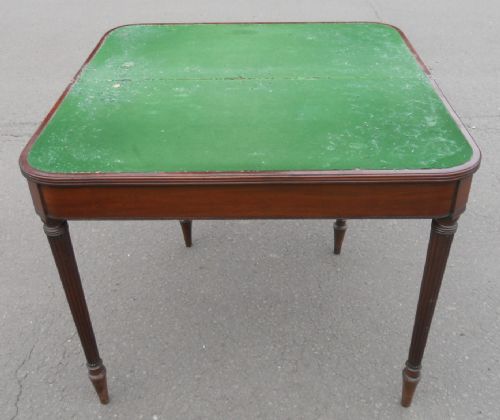 GEORGIAN MAHOGANY FOLDOVER CARD TABLE - ADDITIONAL PHOTO 6