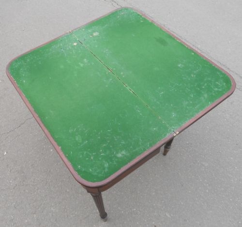 GEORGIAN MAHOGANY FOLDOVER CARD TABLE - ADDITIONAL PHOTO 7