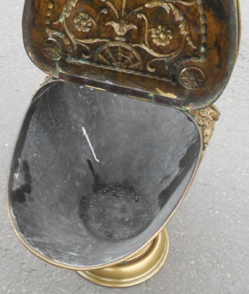 REGENCY BRASS DOUBLE LIDDED COAL BUCKET - ADDITIONAL PHOTO 7