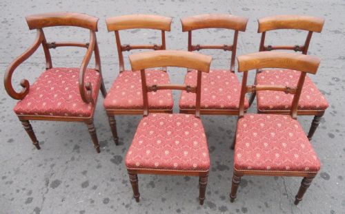 SET OF SIX WILLIAM IV MAHOGANY DINING CHAIRS - ADDITIONAL PHOTO 1