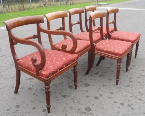 SET OF SIX WILLIAM IV MAHOGANY DINING CHAIRS - ADDITIONAL PHOTO 2