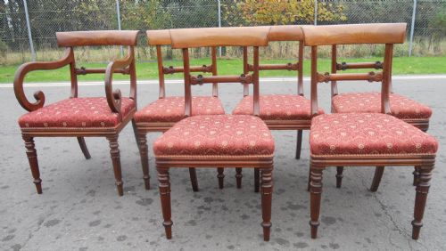 SET OF SIX WILLIAM IV MAHOGANY DINING CHAIRS - ADDITIONAL PHOTO 4