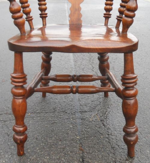 VICTORIAN ELM KITCHEN ARMCHAIR - ADDITIONAL PHOTO 6
