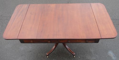 GEORGIAN MAHOGANY DROPLEAF SOFA TABLE - ADDITIONAL PHOTO 2