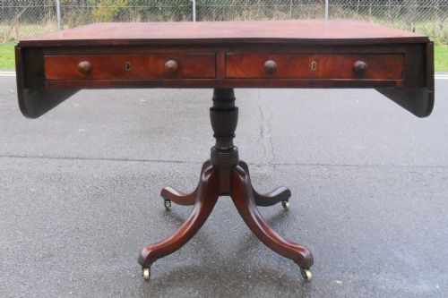 GEORGIAN MAHOGANY DROPLEAF SOFA TABLE - ADDITIONAL PHOTO 7