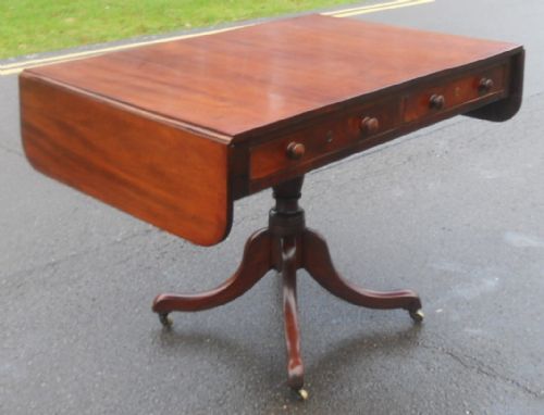 GEORGIAN MAHOGANY DROPLEAF SOFA TABLE - ADDITIONAL PHOTO 8