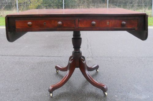 GEORGIAN MAHOGANY DROPLEAF SOFA TABLE - ADDITIONAL PHOTO 11