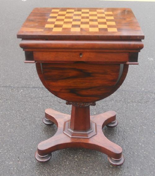 REGENCY ROSEWOOD WORK TABLE