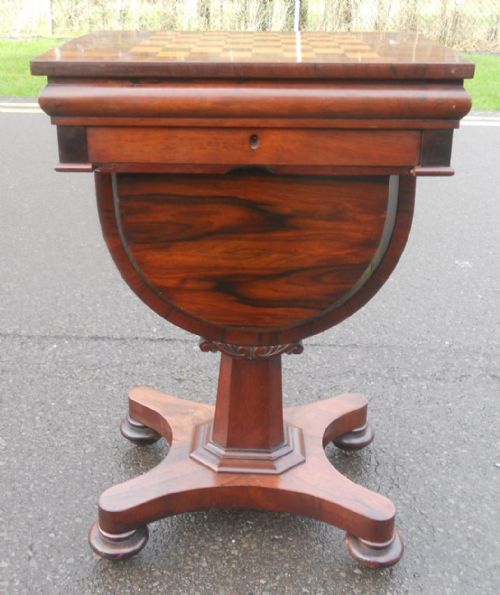 REGENCY ROSEWOOD WORK TABLE - ADDITIONAL PHOTO 1