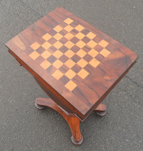 REGENCY ROSEWOOD WORK TABLE - ADDITIONAL PHOTO 4