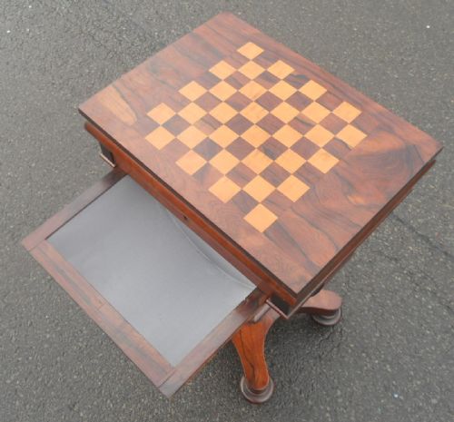 REGENCY ROSEWOOD WORK TABLE - ADDITIONAL PHOTO 6