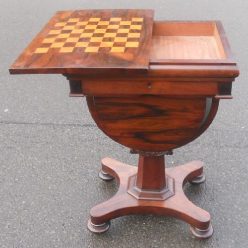 REGENCY ROSEWOOD WORK TABLE - ADDITIONAL PHOTO 10
