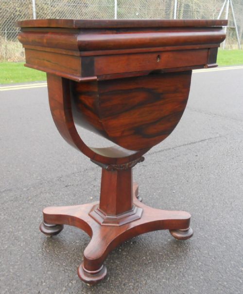 REGENCY ROSEWOOD WORK TABLE - ADDITIONAL PHOTO 11