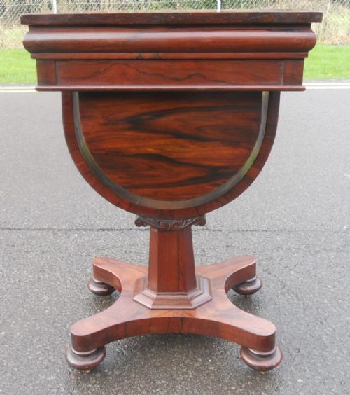 REGENCY ROSEWOOD WORK TABLE - ADDITIONAL PHOTO 14
