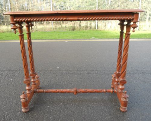 VICTORIAN WALNUT CENTRE TABLE - ADDITIONAL PHOTO 3