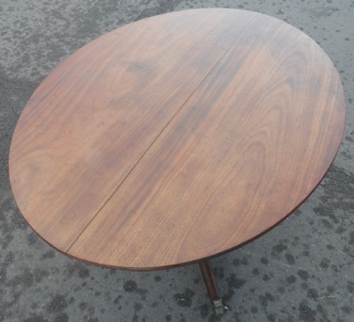 GEORGIAN LARGE OVAL MAHOGANY PEDESTAL DINING TABLE - ADDITIONAL PHOTO 4