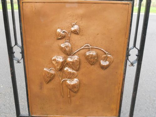 ARTS CRAFT COPPER IRON FIRESCREEN - ADDITIONAL PHOTO 2