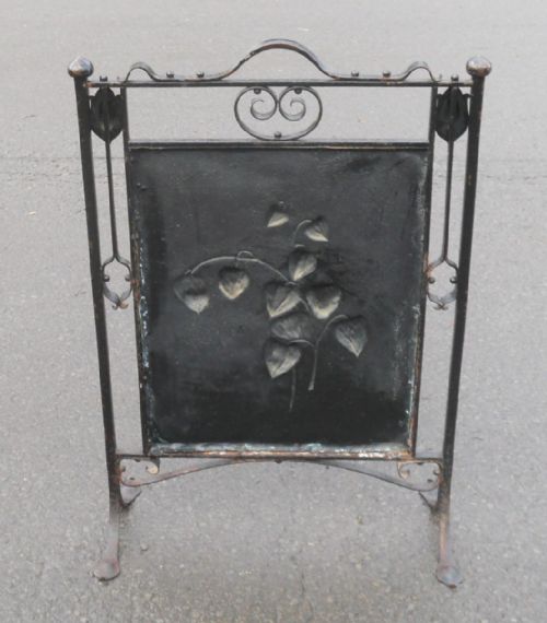 ARTS CRAFT COPPER IRON FIRESCREEN - ADDITIONAL PHOTO 6