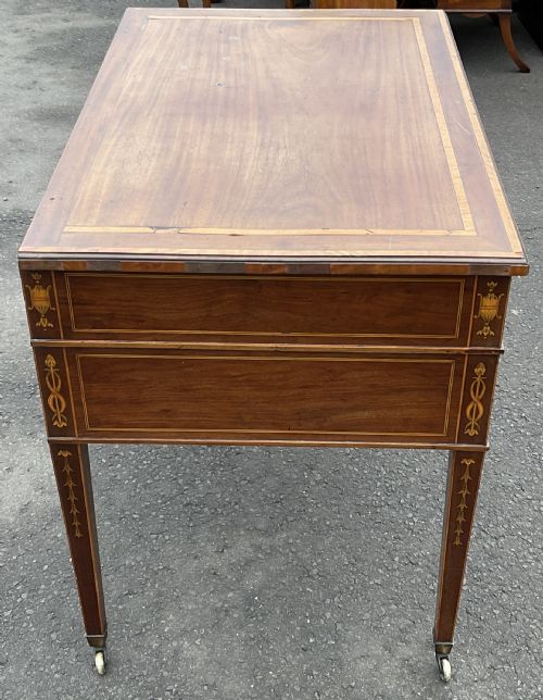 EDWARDIAN INLAID MAHOGANY LADIES WRITING DESK - ADDITIONAL PHOTO 9